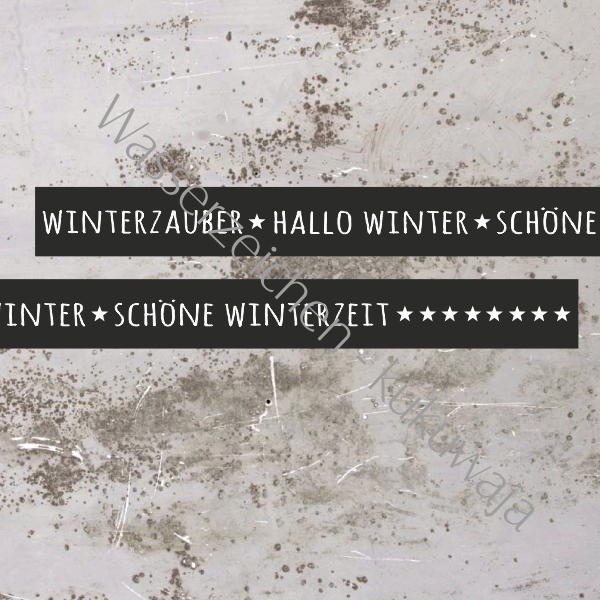 Dekoklebeband / Washitape Hallo Winter Schwarz_